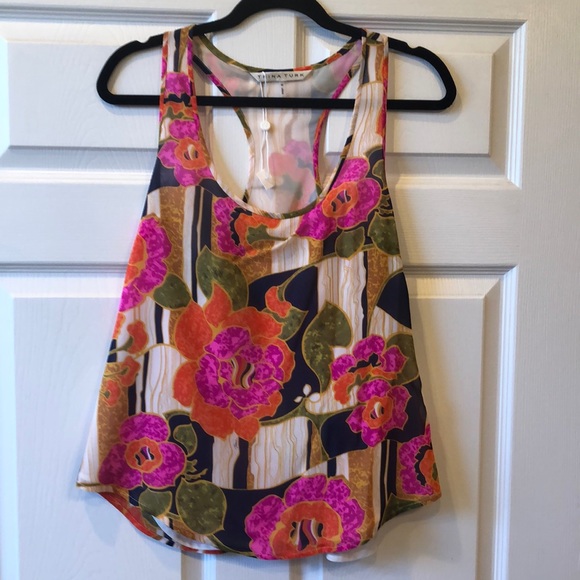 Trina Turk Tops - Trina Turk Silk Lined Razor Back Top